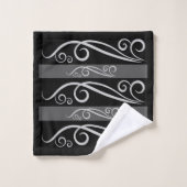 Lignes noires (Gant de toilette)