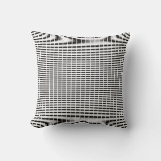 Lignes noires Coussin à lancer droit et étroit
