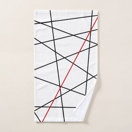Lignes noires et rouges (Serviette à main)