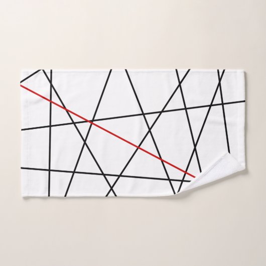 Lignes noires et rouges (Serviette à main)