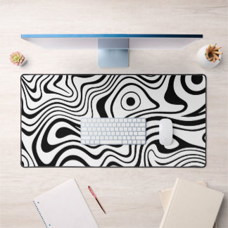 Lignes ondulées abstraites noir et blanc modernes