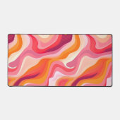 Lignes ondulées Motif Abstrait rose rétro (Recto)