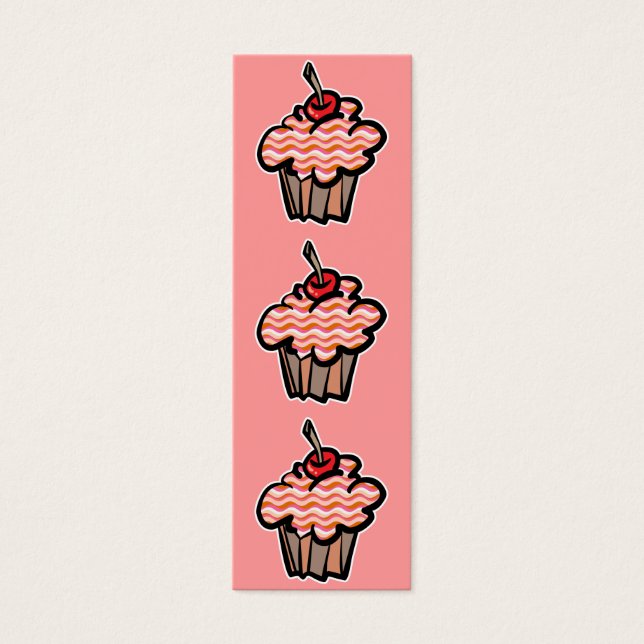 lignes ondulées signet cupcake (Devant)