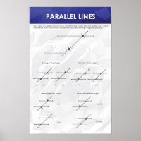 Lignes parallèles - Poster en mathématiques