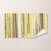 Lignes peintes à la main - jaune (Serviette à main)