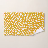 Lignes pointillées brûlé motif jaune (Serviette à main)