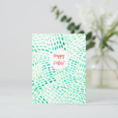 Lignes pointillées vert motif Carte de Pâques (Debout devant)