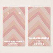 Lignes roses Écouter Collier Bijoux Carte d'affich (Devant & derrière)