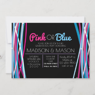 LIGNES ROSES ET BLEUES Genre Révéler Invitation In