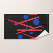 Lignes rouges, points bleus (Serviette à main)