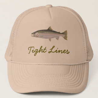 Lignes serrées casquette de truite à tête d'acier