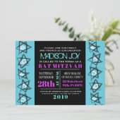 LIGNES SIMPLES Bat Bar Mitzvah Invitation (Debout devant)