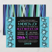 LIGNES SIMPLES Bat Bar Mitzvah Invitation (Devant / Derrière)