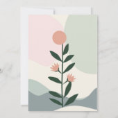 Lignes simples et faire-part de mariage de couleur (Dos)