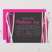 LIGNES SIMPLES Invitation à nommer un bébé juif (Devant / Derrière)