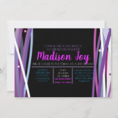 LIGNES SIMPLES Invitation BAT MITZVAH (Devant)