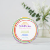 Lignes simples invitation d'invitation de Mitzvah (Debout devant)