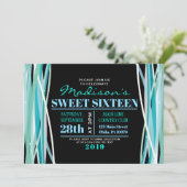 LIGNES SIMPLES Sweet sixteen 16 Invitation (Debout devant)