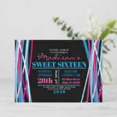 LIGNES SIMPLES Sweet sixteen 16 Invitation (Debout devant)