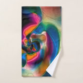 Lignes torsadées abstraites de couleur en sculptur (Serviette à main)