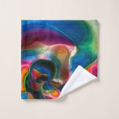 Lignes torsadées abstraites de couleur en sculptur (Gant de toilette)