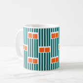 Lignes turquoises et boîtes de café Mug (Devant gauche)