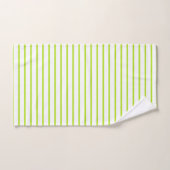 Lignes Vertes de chaux blanches (Serviette à main)