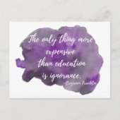 L'ignorance est une carte postale coûteuse pour la (Devant)