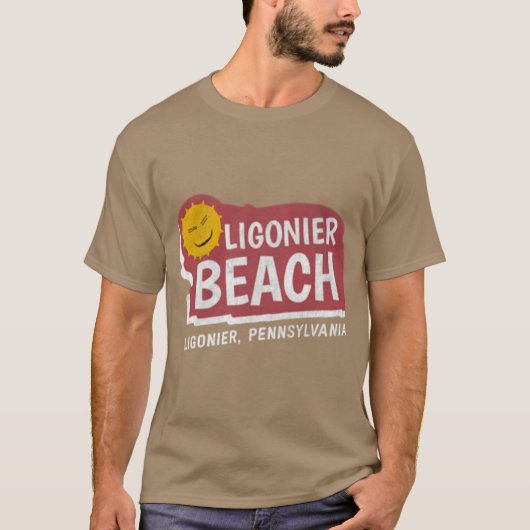 Ligonier Beach - Ligonier, PA T-shirt (Voorkant)