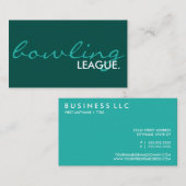 ligue de bowling. carte de visite (personnalisable (Devant / Derrière)