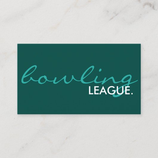 ligue de bowling. carte de visite (personnalisable (Devant)