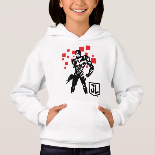 Ligue de Justice | Cyborg Digital Noir Pop Art (Devant)