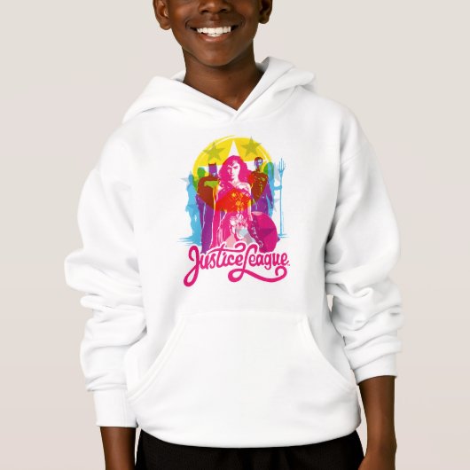 Ligue de Justice | Retro Group & Logo Pop Art (Devant)