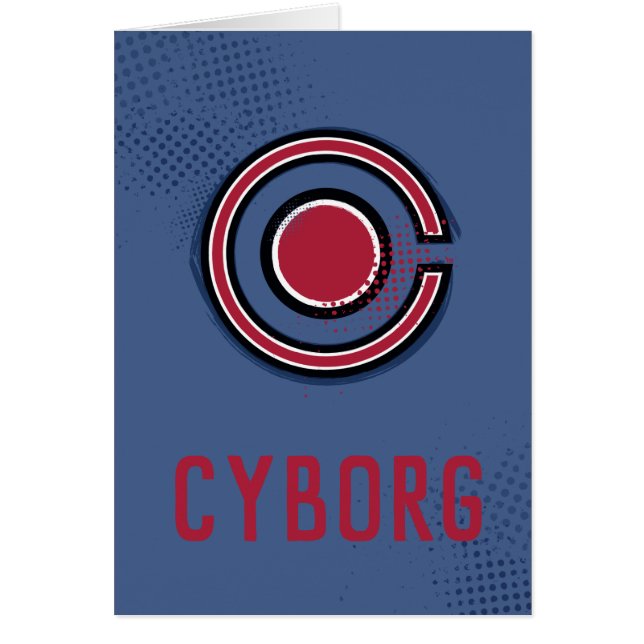 Ligue de Justice | Symbole de cyborg brosse et dem (Devant)