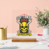 Ligue de softball père fille design vectoriel vint (Mariage)
