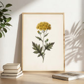 Ligularia botanique Art mural Cottagecore