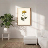 Ligularia botanique Art mural Cottagecore