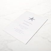 Lihue Mariage Argent Starfish Foil Invitation (Rotation)