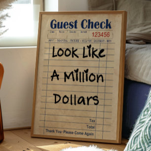 Lijk een Miljoen Dollar Gastcheck Poster