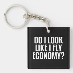 Lijk ik op iemand die economy vliegt Reiziger Grap Sleutelhanger