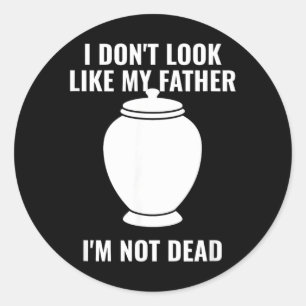 Lijk Niet Op Vader Niet Overheidsinstantie Ronde Sticker
