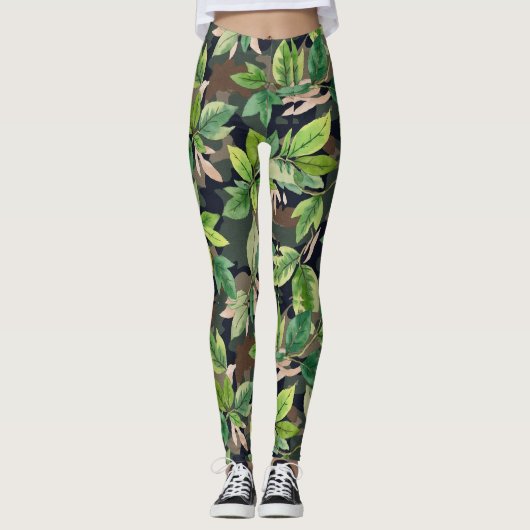 Lijkend op Leaves Branches Camo Pattern Leggings (Voorkant)