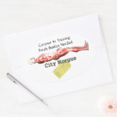 lijkschouwer in opleiding ovale sticker (Envelop)