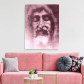 Lijkwade van Turijn: het gezicht van God, Jezus Ch Canvas Afdruk (Insitu (Woonkamer))