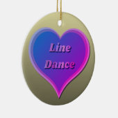 Lijn dans hart Custom-Cut Vinyl Sticker Keramisch Ornament (Rechts)