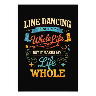Lijn Dansen Hele Leven Danser Cadeau voor Dans Foto Afdruk