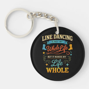 Lijn Dansen Hele Leven Danser Cadeau voor Dans Sleutelhanger