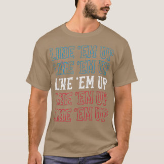 Lijn Em Up Cute Country Western Cowgirl Red White T-shirt