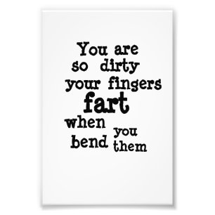 Lijn Farty Fingers Foto Afdruk