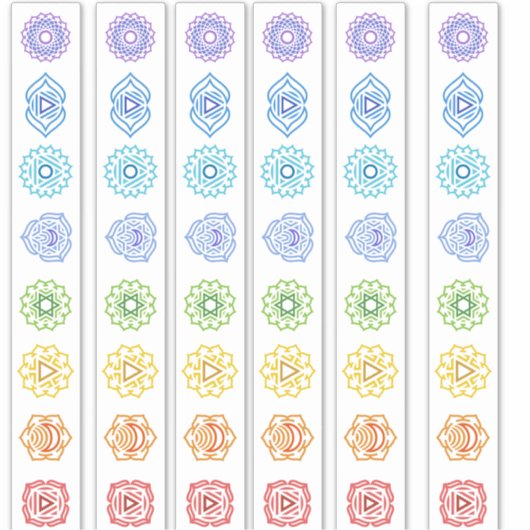 Lijn Kundalini Chakra Sticker (Voorkant)
